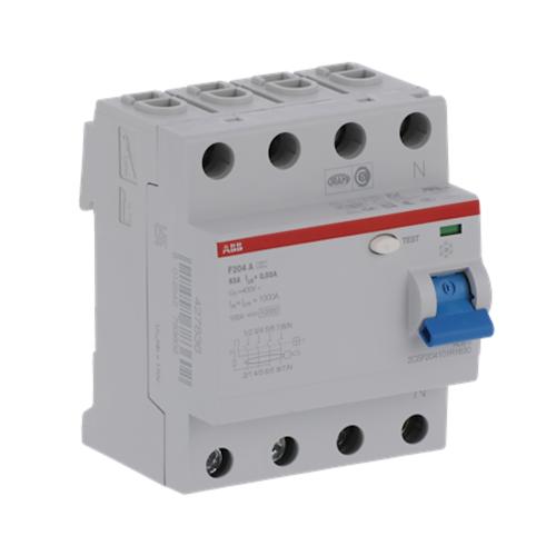 Reststrømsafbryder 4Polet A-Type 63A 30mA 400V ABB
