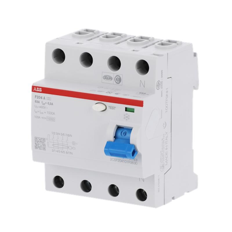 Reststrømsafbryder 4Polet A-Type 63A 300mA 400V ABB