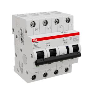 RCBO 3 Polet+N C-Kurve 20A A-Type 30mA 400V ABB