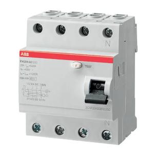 Reststrømsafbryder 4Polet A-Typ 63A 30mA 400V IP20 ABB