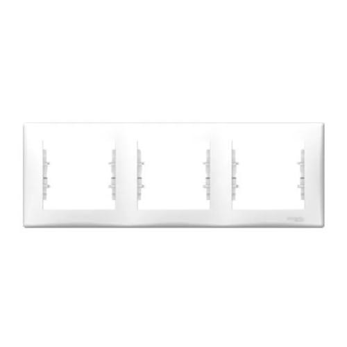 Sedna Design Vandret 3-Gang Ramme Hvid Schneider Electric