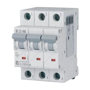 Miniature Afbryder 3Polet C-Kurve 20A 6kA 230V IP20 Eaton