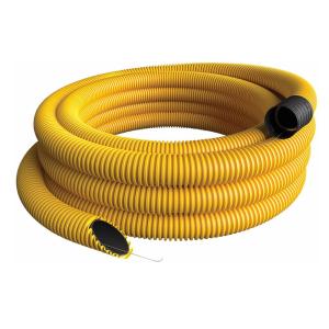 Cable Protection Tube With Pulling Wire, SRN, Ø 50/40mm, Yellow, Malmbergs 0666716