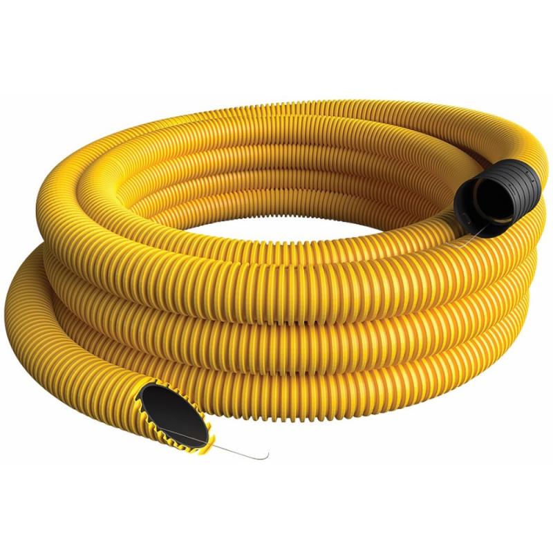 Kabelbeskyttelsesrør Med Trækwire, SRN, Ø160/137mm, 25m, Gul, Malmbergs 0666721