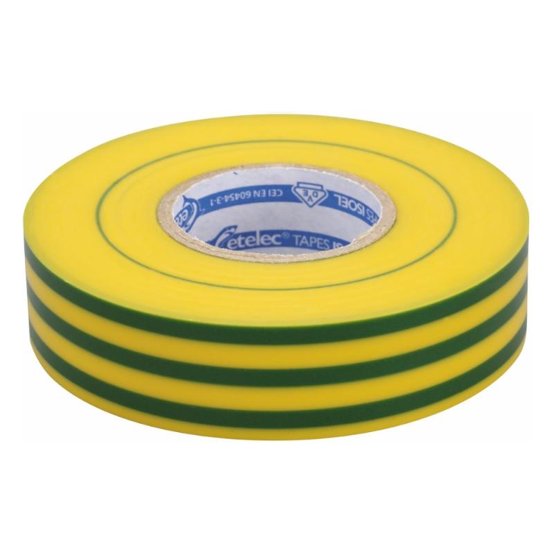 Eltejp, 15mmx25m, Grön/Gul, Malmbergs 07522068