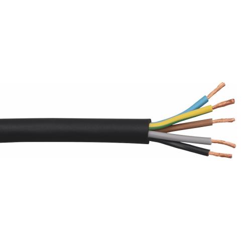 Rdoe (H07RN-F), 5G2.5mm², 50m, 450/700V, Sort, Malmbergs 0871442