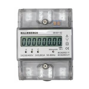 kWh Meter, 3-Phase, 3x230/400V, 80A, Malmbergs 0900152