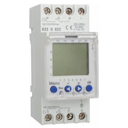 Koblingsur, Quartz, Digitalt, Ugentlig 2-Kanal, 230-240V, Malmbergs 1339604.