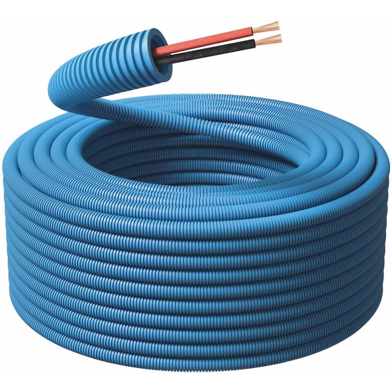 Flex Rør RQUB, 2x1,5mm², Ø16mm, 100m, Ring, Blå, Malmbergs 1416580