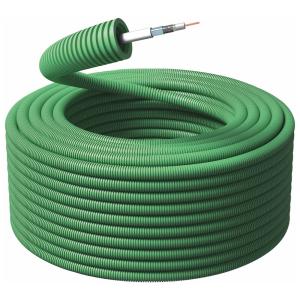 Flex Tube, Coax RG6T 1.02mm, Ø16mm, 100m, Ring, Green, Malmbergs 1418158