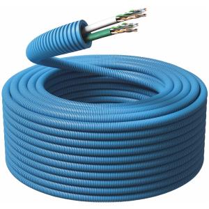 Flex Tube, 2x U/UTP Cat.6, Ø16mm, 100m, Ring, Blue, Malmbergs 1418161