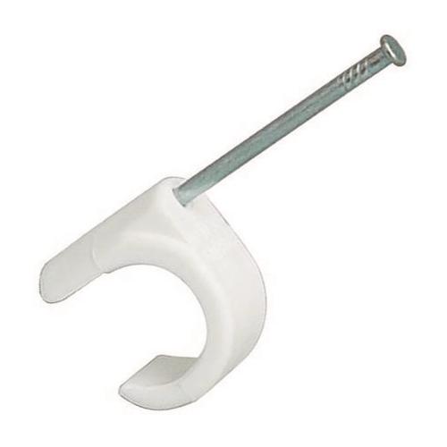 Sømklemme, Til Kabel 8-12mm, 45mm, Hvid, Malmbergs 1500768