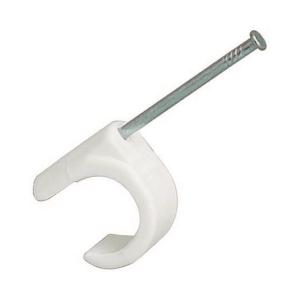 Sømklemme, Til Kabel 22-26mm, 45mm, Hvid, 50stk, Malmbergs 1500831