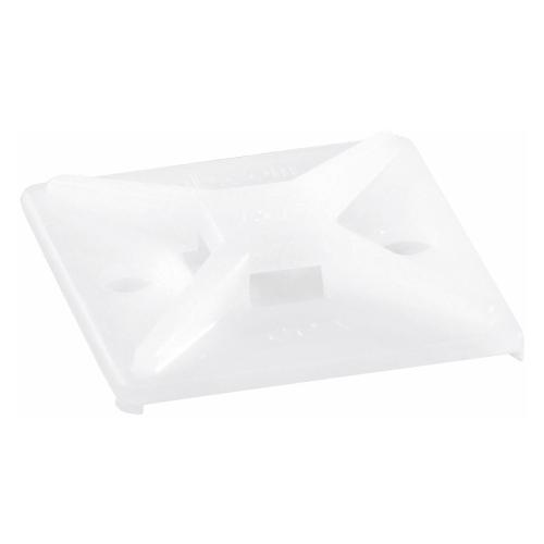 Adhesive Base For Cable Tie, 19.1x19.1mm, White, 100pcs, ABB Thomas & Betts 1519360