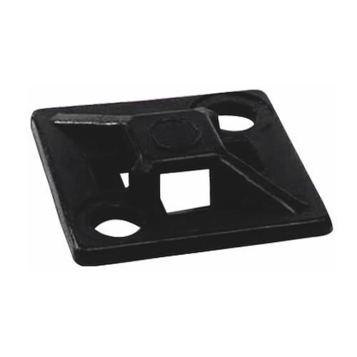 Adhesive Base For Cable Tie, 19.1x19.1mm, Black UV, 100pcs, ABB Thomas & Betts 1519361