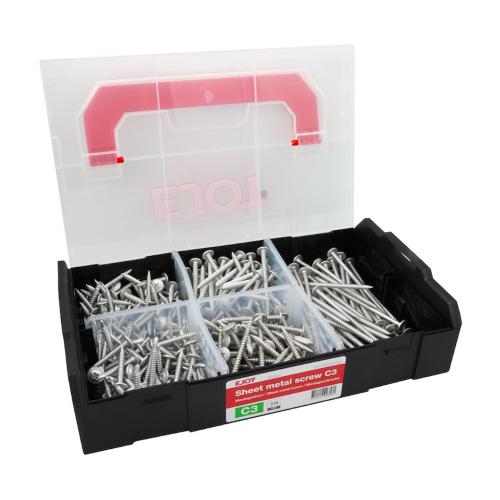 Assortment Box Mounting Screws C3 Silver Ruspert 310pcs Ejot 1535099
