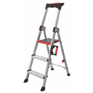 Professional Ladder With Tool Shelf 3 Steps, 1480m, Aluminum, Malmbergs 1652740