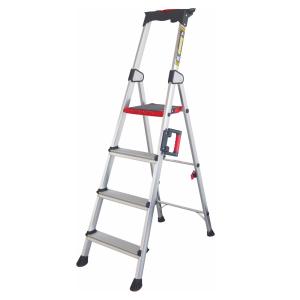 Professional Ladder With Tool Shelf, 4 Steps, 1730mm, Malmbergs 1652741