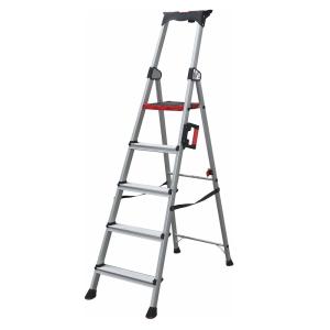 Professional Ladder With Tool Shelf, 5 Steps, 2030mm, Malmbergs 1652742