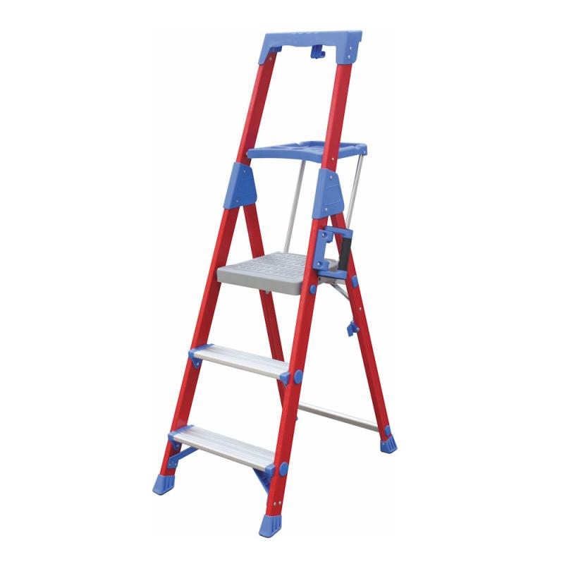 Glasfibertrappstege Med Verktygshylla, 3 Steg, Malmbergs 1652746