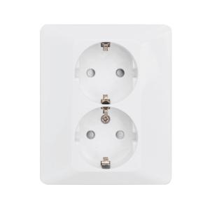 Wall Socket Delta Recessed 2 Way With Earth, Malmbergs 1893400