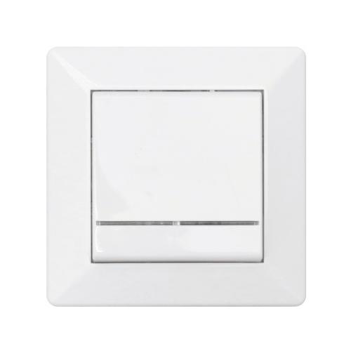 Delta Power Switch, Med Glødelampe, Skub, Ral 9001, Malmbergs 1893429