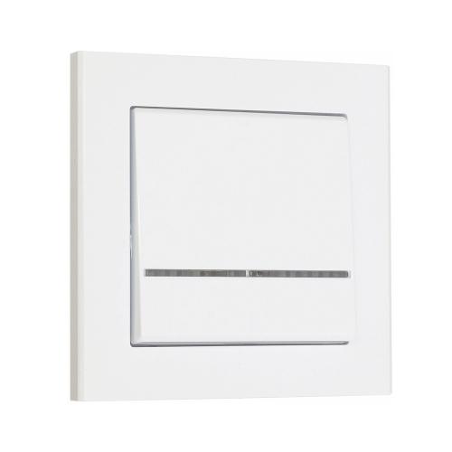 Switch Optima, Push, Med Glødelampe, 84x84mm, Hvid, Malmbergs 1894409