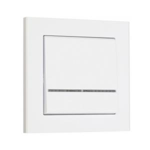 Switch Optima, Push, With Glow Lamp, 84x84mm, White, Malmbergs 1894409