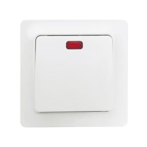 Switch Gamma, 1-Polet/Trappe, Med Glødelampe, Cremehvid, Malmbergs 18947278