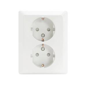 Wall Outlet Gamma 2 Way With Earth, Malmbergs 18947368