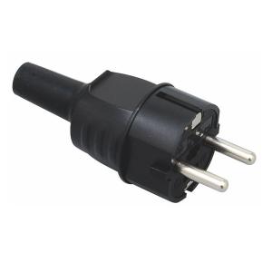 Plug, With Earth, IP44, Black, Malmbergs 19210238