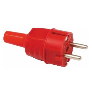 Plug, With Earth, IP44, Red, Malmbergs 1921025