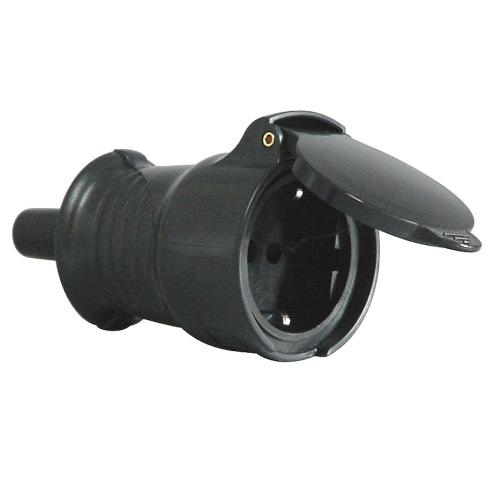 Samlefatning, Med Dæksel, IP44, Sort, Malmbergs 19230358