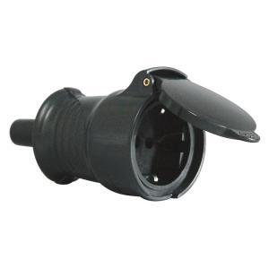 Joint Socket, With Cover, IP44, Black, Malmbergs 1923035