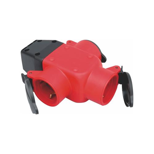 Strømudtag, 3-Vejs, Jord Og Dæksel, IP44, Malmbergs 1925290