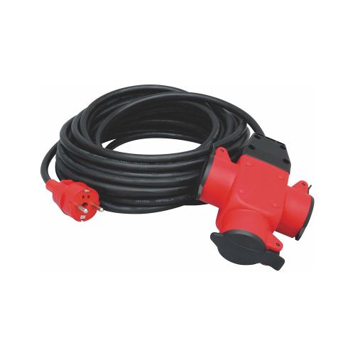 Grenuttag, 3G1,5mm², 3-Vägs, Med Lock, IP44, 10m, Malmbergs 1925292