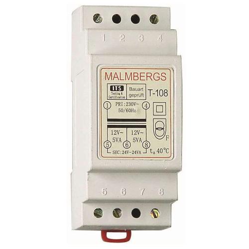 Beskyttelsestransformator 230/12/24V, 24Va, Malmbergs 2013024