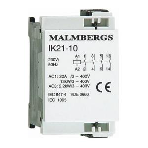 Installationskontaktor 2,2 kW/20A, Malmbergs 2102110