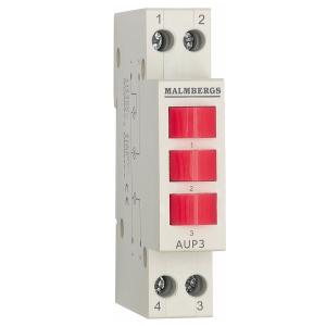 Signallampa, LED, 1 Modul, 0,8W, 230V, Röd, Malmbergs 2154999