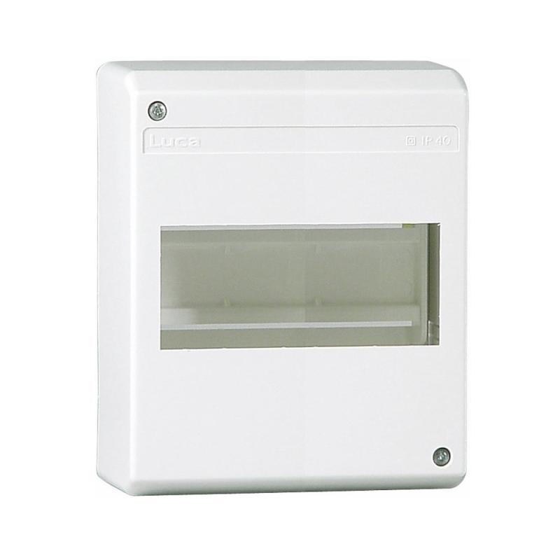Standardskab, Termoplast, 1 Række, 6 Moduler, Hvid, Luca 2291552