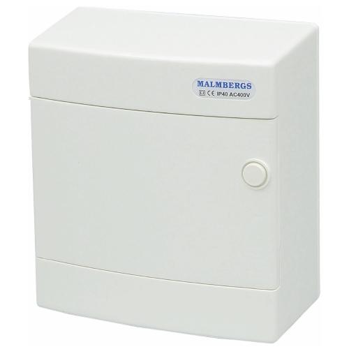 Standardskab, ABS-Plast, 8 Moduler, 14W, IP40, Hvid, Malmbergs 2291730