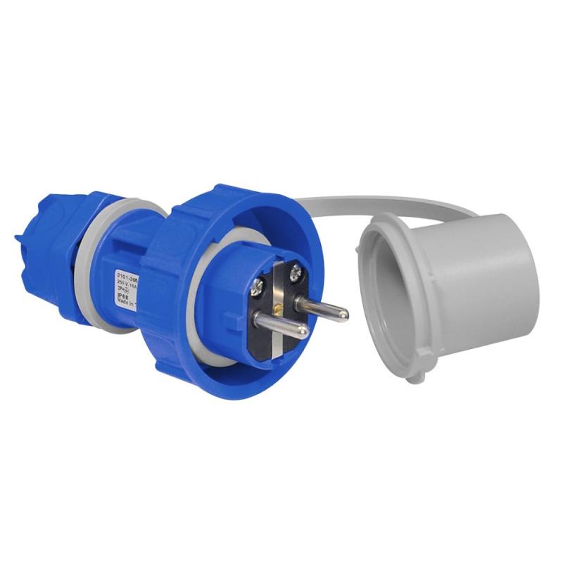 Stik 2Polet+Jord 16A 250V IP68 Malmbergs 2403861