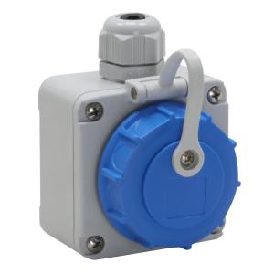 Vægstik Lige 2Polet+Jord 16A 250V IP68 Malmbergs 2403864