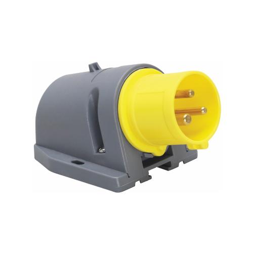 Vægstikkontakt, 2P+Jord, 16A, 4H, 110V, Malmbergs 2426003