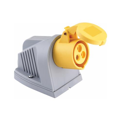 Vægstikkontakt, 2P+Jord, 32A, 4H, 110V, Malmbergs 2426032