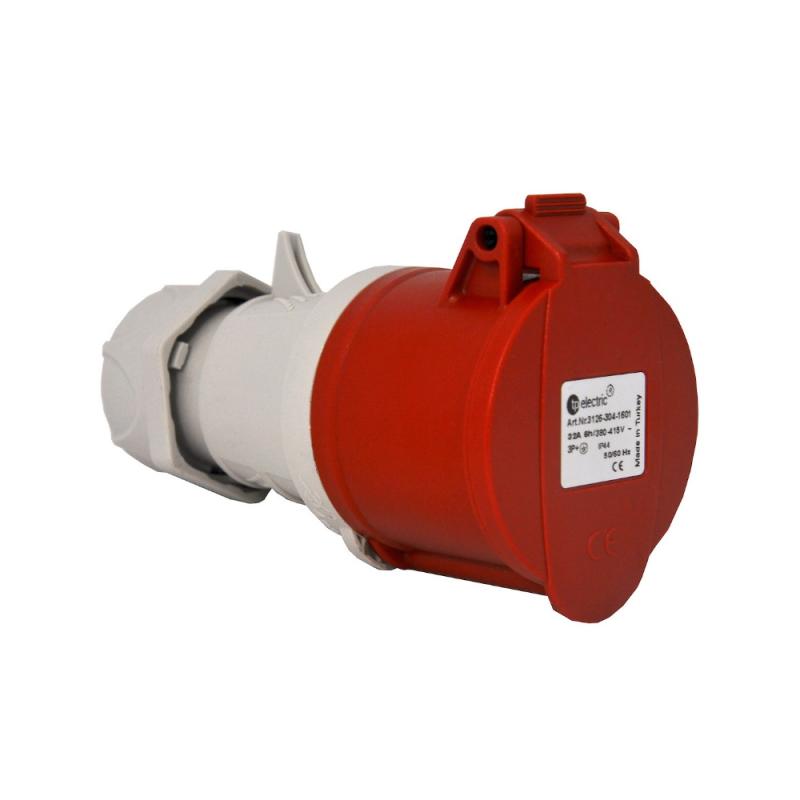 Stikkontakt, 3P+Jord, 16A, 6H, 400V, TP Electric 2426061