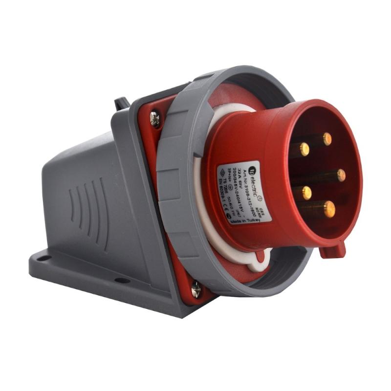 Vægstikkontakt, 3P+N+Jord, 16A, 6H, 400V, IP67, TP Electric 2426163