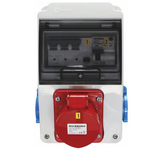 Udgangscenter Mini, 16A, IP44, Malmbergs 2470382