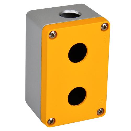Trykknapboks Aluminium 2-Huls IP67 Grå/Gul Malmbergs 3772272