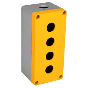 Trykknapboks Aluminium 4-Huls IP67 Grå/Gul Malmbergs 3772274